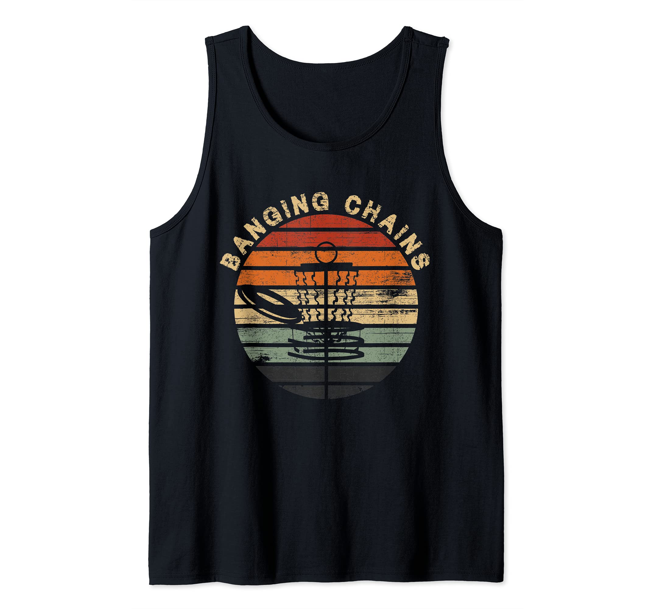 Disc Golf Frisbee Funny Vintage Retro Sport Banging Chains Tank Top