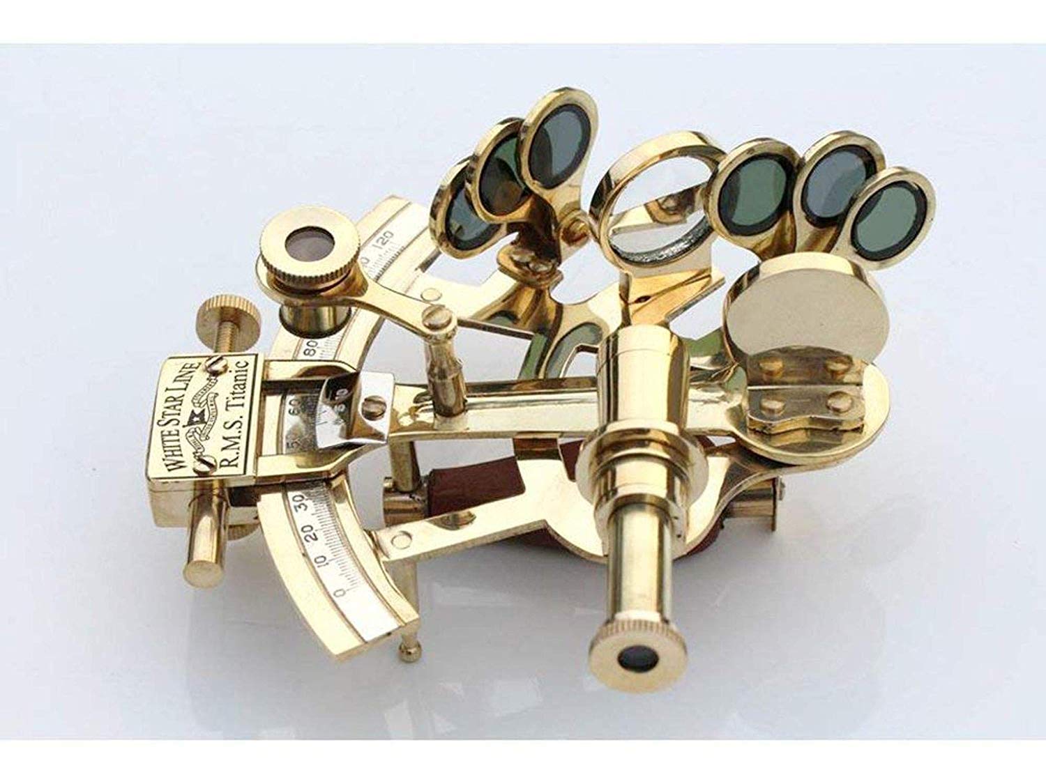 Nautical Replica Hub Titanic Memorabilia Brass 5" Sextant-White Star Line-Solid Brass Sextant