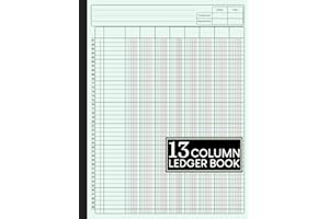 13 Column Ledger Book: Large Simple Thirteen Column for Bookkeeping, Accounting, Small Business, Personal Use and more