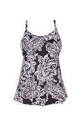 JINXUEER Women's Plus Size Flowy Swimsuit Crossback