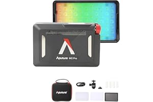 Aputure MC Pro Camera Lights,RGBWW LED Video Lights Lensed Mini LED Panel Full Color Portable Photography Lighting,4200mAh Rechargeable Battery,APP Control, Support Magnetic Attraction
