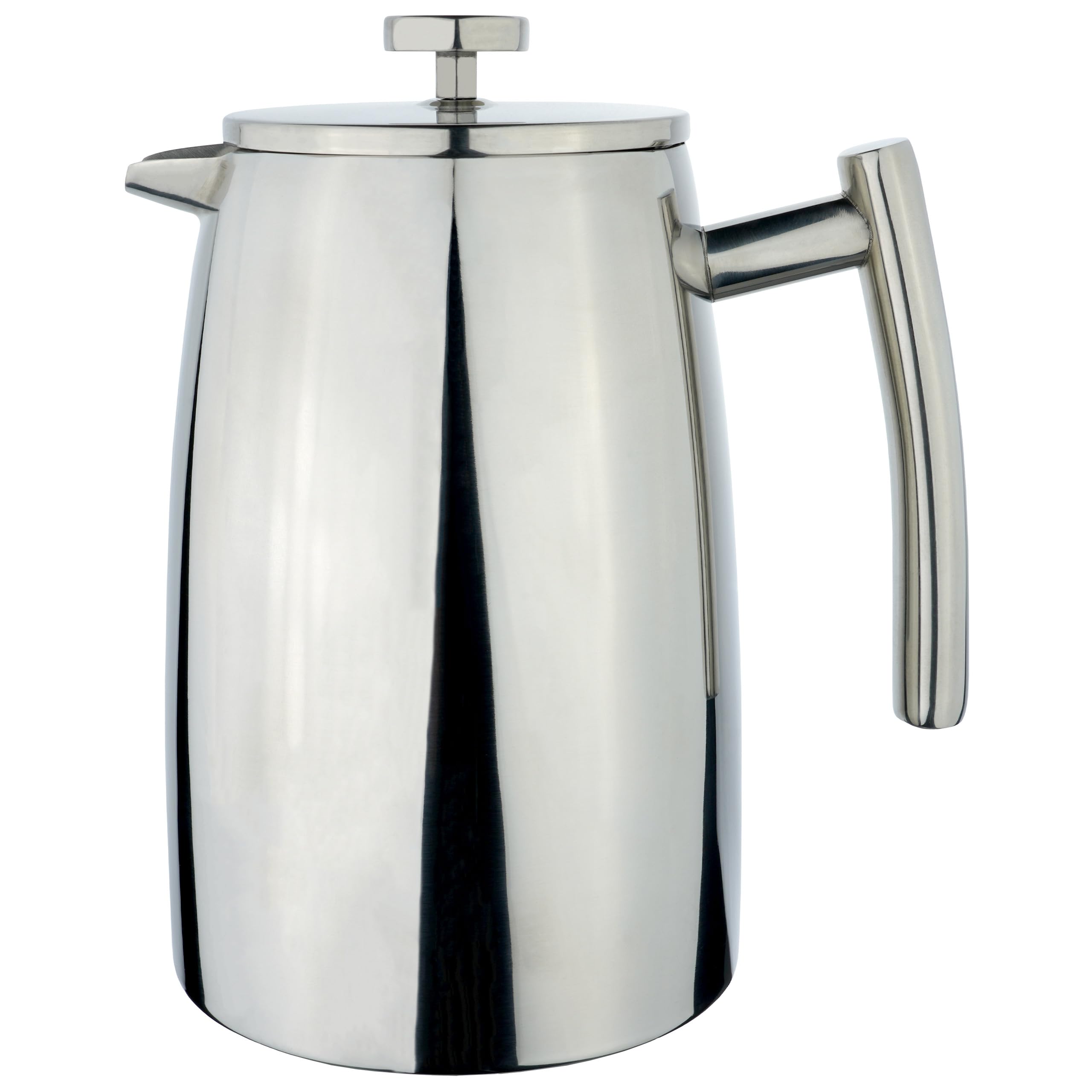 Café Stal Belmont 12 Cup Double Walled Cafetiere Coffee Maker, Mirror Finish, 1.5 Litr,HFD-12