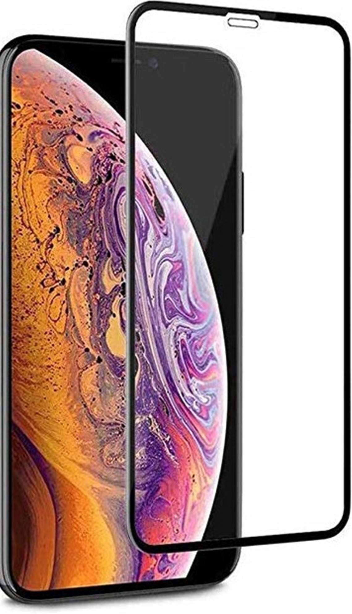 Evyune Edge to Edge 10D 9H Tempered Glass Screen Protector for Apple iPhone with Installation kit (Black, iPhone XR / 11 (6.1 in))