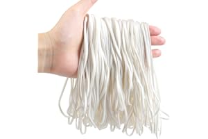 KJAHLAL Large Rubber Bands, 120 Pcs Big Rubber Bands, 7x1/8 Inches, White Rubber band, Giant Elastics for Office
