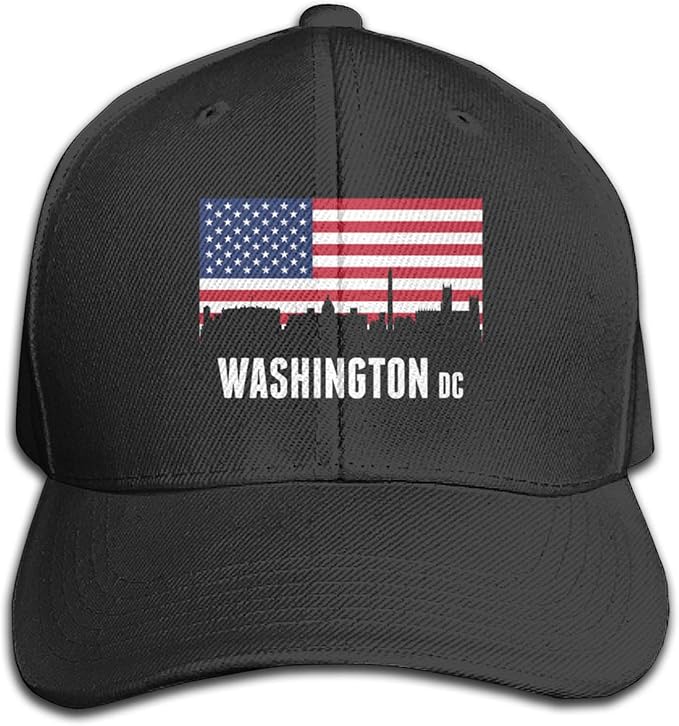 American Flag Washington Dc Baseball Caps Adjustable Unisex Fitted