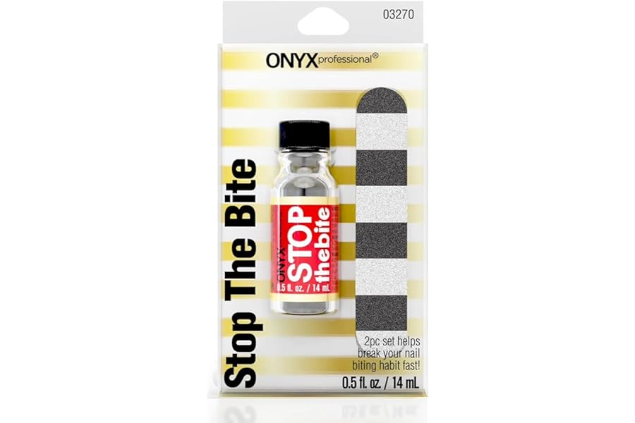 Onyx Professional Stop the Bite Nail Biting Prevention Polish, 0.5 Fl Oz – Made in USA, Stop Nail Biting, No Bite Nail Polish, Thumb Sucking Deterrent