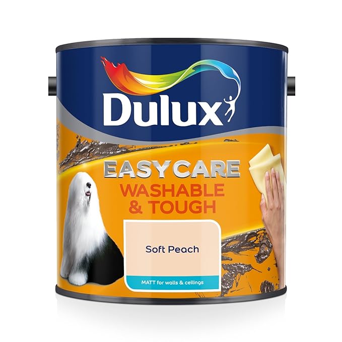 Dulux Easycare Washable and Tough Matt Paint Soft Peach 2.5L Amazon