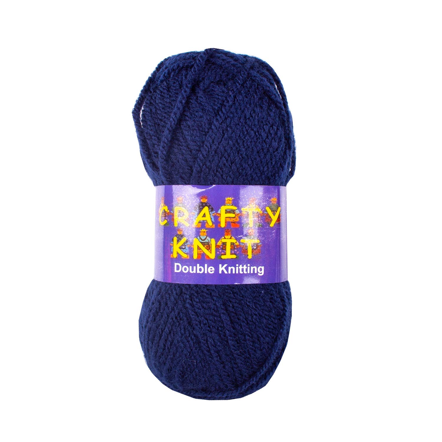 Navy Crafty Knit Double Knitting Sewing & Crochet Craft Wool Yarn Coloured Balls 25g