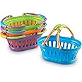 Learning Resources New Sprouts Stack of Baskets - 4 Pieces, Ages 18 mos+ Toddler Pretend Play Toys, Play Grocery Basket, Perfect for Easter Baskets