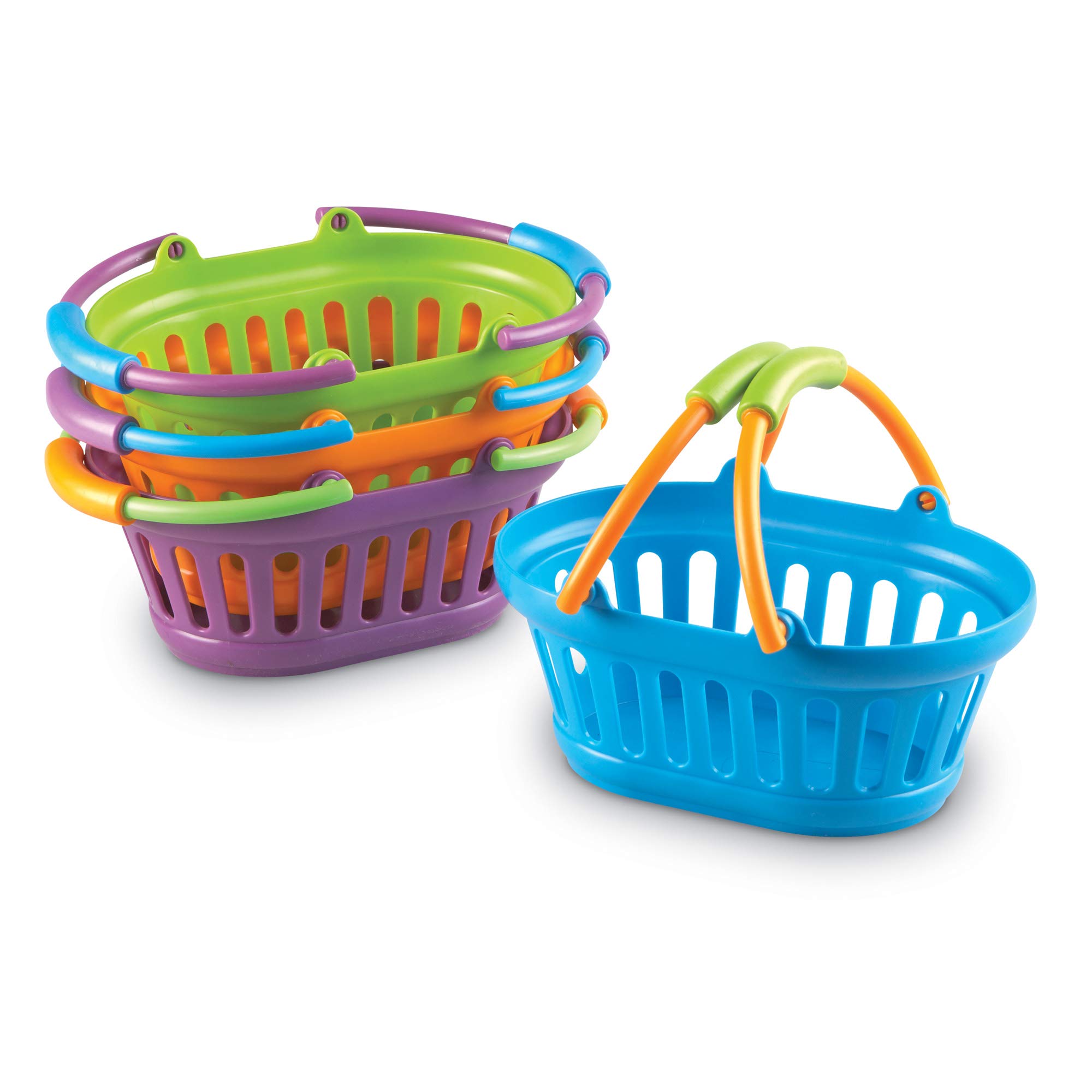 Learning Resources New Sprouts Stack of Baskets, set of 4, Pretend Play Toy for Toddlers, Preschool Learning Toys, Kitchen Play Toys for Kids