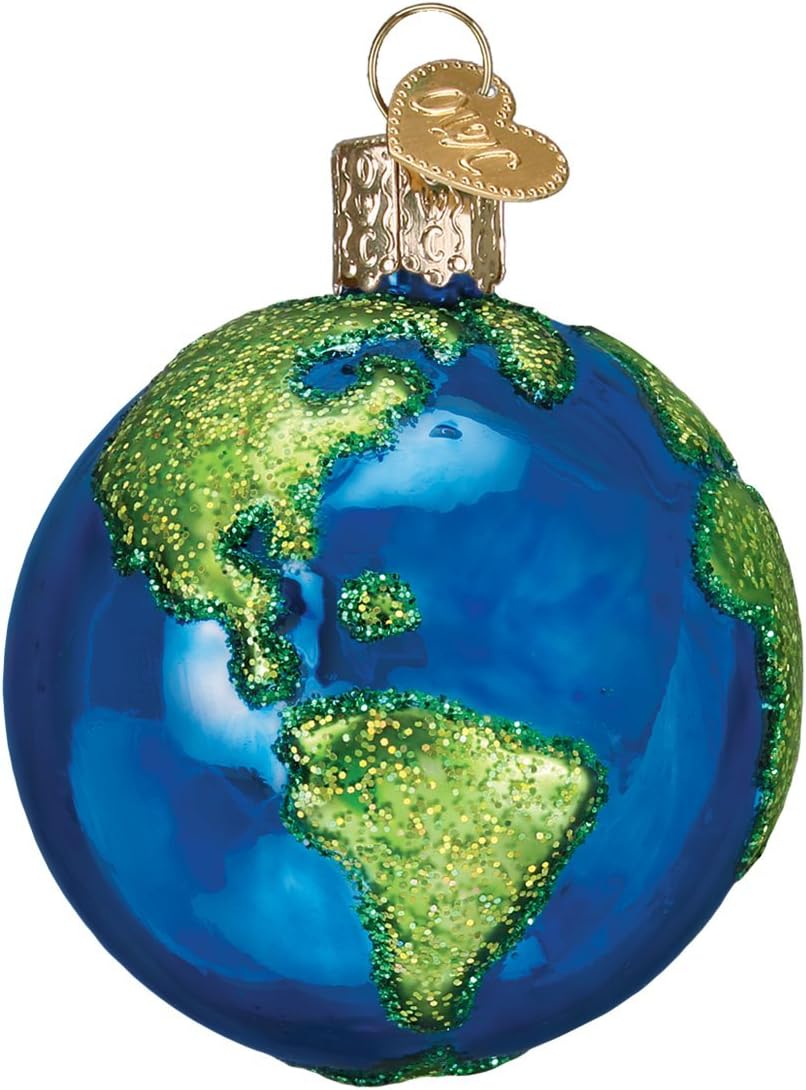 Ornaments - Old World Christmas Ornaments: Outer Space Gifts Glass Blown Ornaments for Christmas Tree, Planet Earth