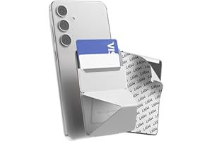 MOFT Phone Stand, Adhesive Card Holder Fits 2-3 Cards, Slim & Portable Leather Phone Wallet, 2 Viewing Angles, RFID Blocking, Compatible with iPhone, Galaxy and Most Smartphones - Misty Cove