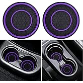 Auprite Car Cup Holder Coasters, 2 Pack Universal Auto Anti Slip Cup Holder Insert Coaster, Car Interior Accessories, Purple