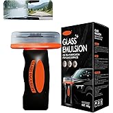 Kubot Glass Oil Film Remover for Car,Roll-On Glass Compound with Cleaning Board,Removes Oil Film & Smudges,Universal Anti-Rain Fog BrushOil Film Remover for Car Windshields and Windows(1PC)