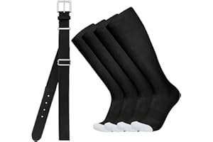 WHIPPY Baseball Socks and Belt Combo for Youth Adult - 2 Pairs of Softball Socks with Baseball Belt for Boys and Grils