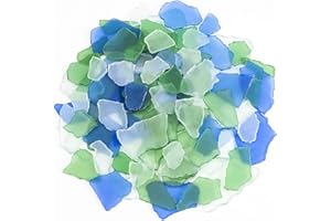 Sukh 15 OZ Frosted Sea Glass - Sea Glass Vase Fillers for Crafts Beach Glass Large Beach Pieces vase fillers for Home Decor A