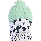 Itzy Ritzy Gant de dentition en silicone et gant de dentition apaisant pour nourrisson avec sangle réglable, son de froisseme