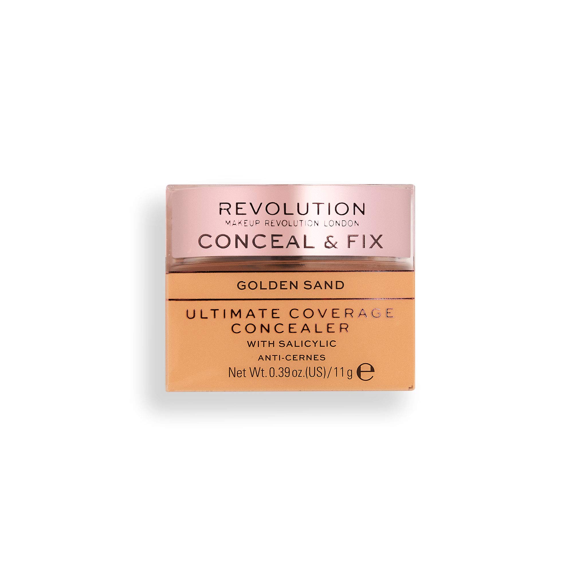 Revolution Beauty London, Conceal and Fix, Ultimate Coverage, Concealer, Golden Sand, 11g