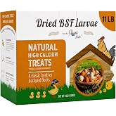 Classic Flock 11 LB Dried Black Soldier Fly Larvae for Chickens, Bulk | High Protein & Calcium; 100% BSFL; Single Ingredient;