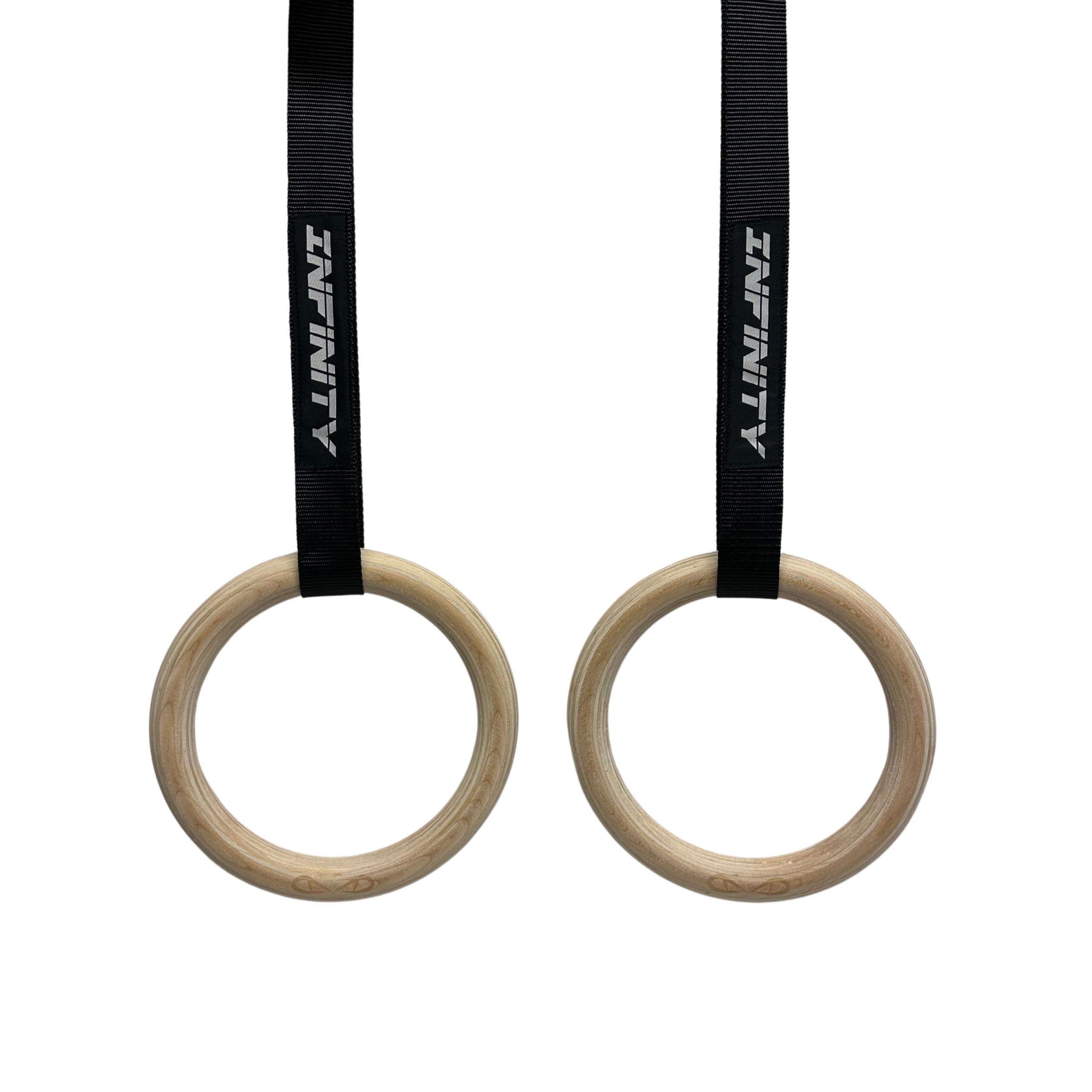 INFINITY FIT Gymnastics Olympic Rings 28mm with Ajustable strap 38mm for Fitness, Calisthenics, Crossfit, Gym, Suspension Trainer