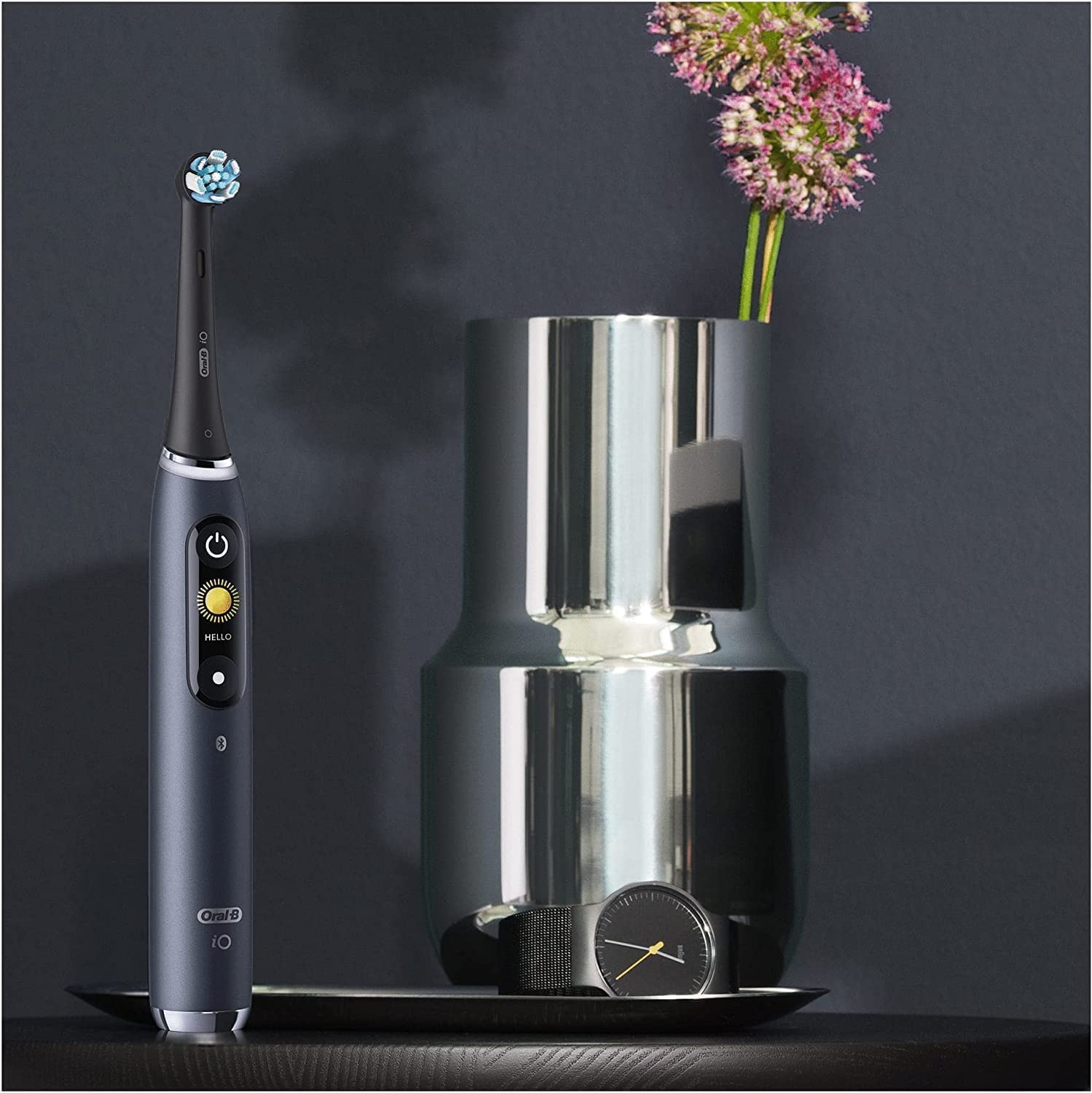 Oral-B iO9 Electric Toothbrushes For Adults, App Connected Handle, 1 Toothbrush Head, Charging Travel Case & Magnetic Pouch, 7 Modes, 2 Pin Plug, Special Edition