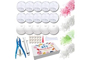 Ploithic DIY Stress Ball Making Kit with 4.2 oz Filler, 15 TPR Skins, Vacuum Tool, 20 Cable Tie for Create ASMR Anxiety Relie