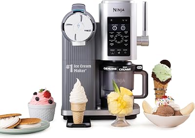 CREAMi Swirl - Macchina per gelato e servire, sorbetto, frappè, yogurt congelato, programma a basso contenuto calorico e altro, 13 in 1, manico morbido e 2 confezioni di crema Swirl da 453,6 g,