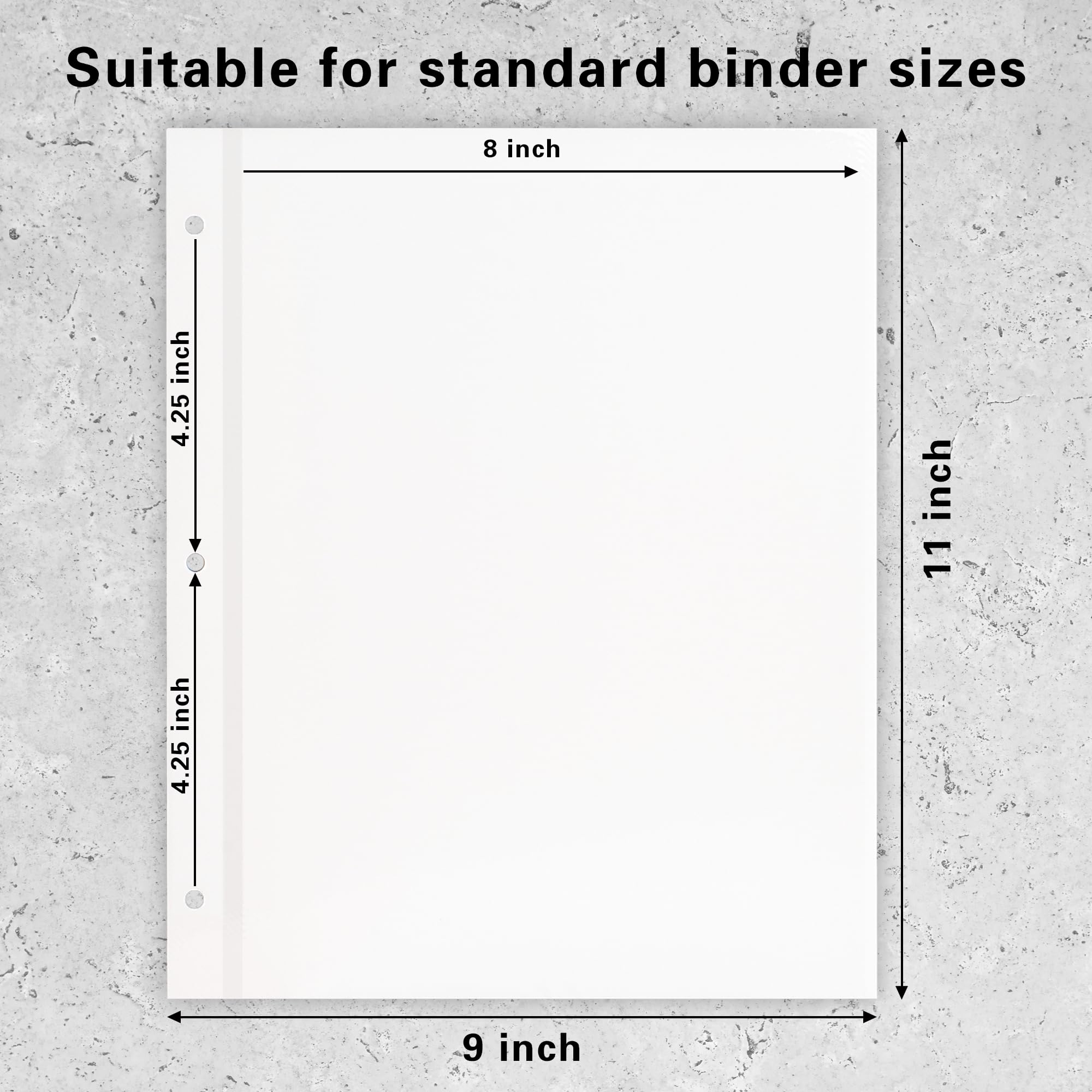 Vienrose Photo Album Page Refill for 3 Ring Binder, Photo Album Self Adhesive Pages, Photo Albums Pages Fit 2x3 4x6 5x7 8x10 Photo or Recipe Cards