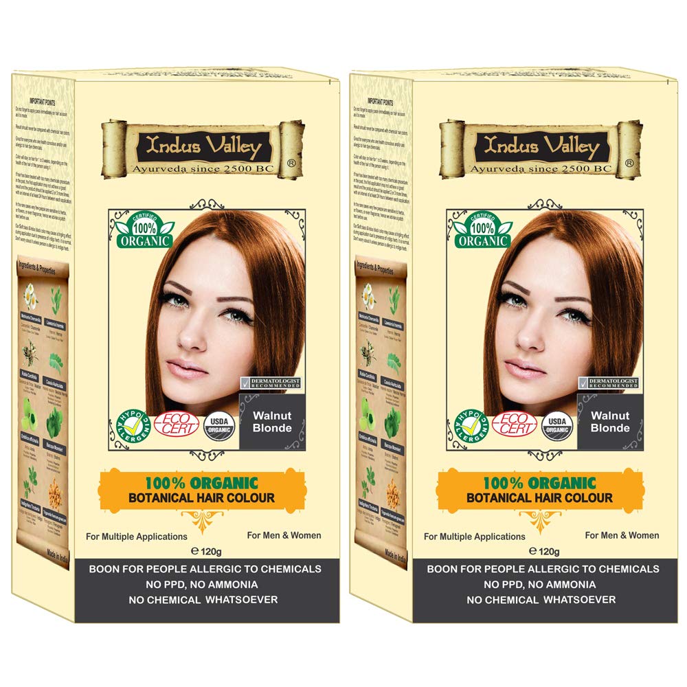 Amazon Com Indus Valley 100 Botanical Hair Color Walnut Blonde