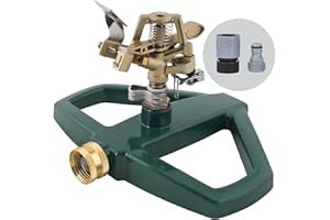 Melnor 65163AMZ Metal Pulsating Sprinkler Bundle, Green