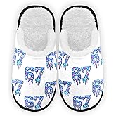 Lgplefti 67 Blue Light Slippers For Women Men Soft Memory Foam Non-Slip Beautiful Winter Indoor House Shoes Travel Slipper