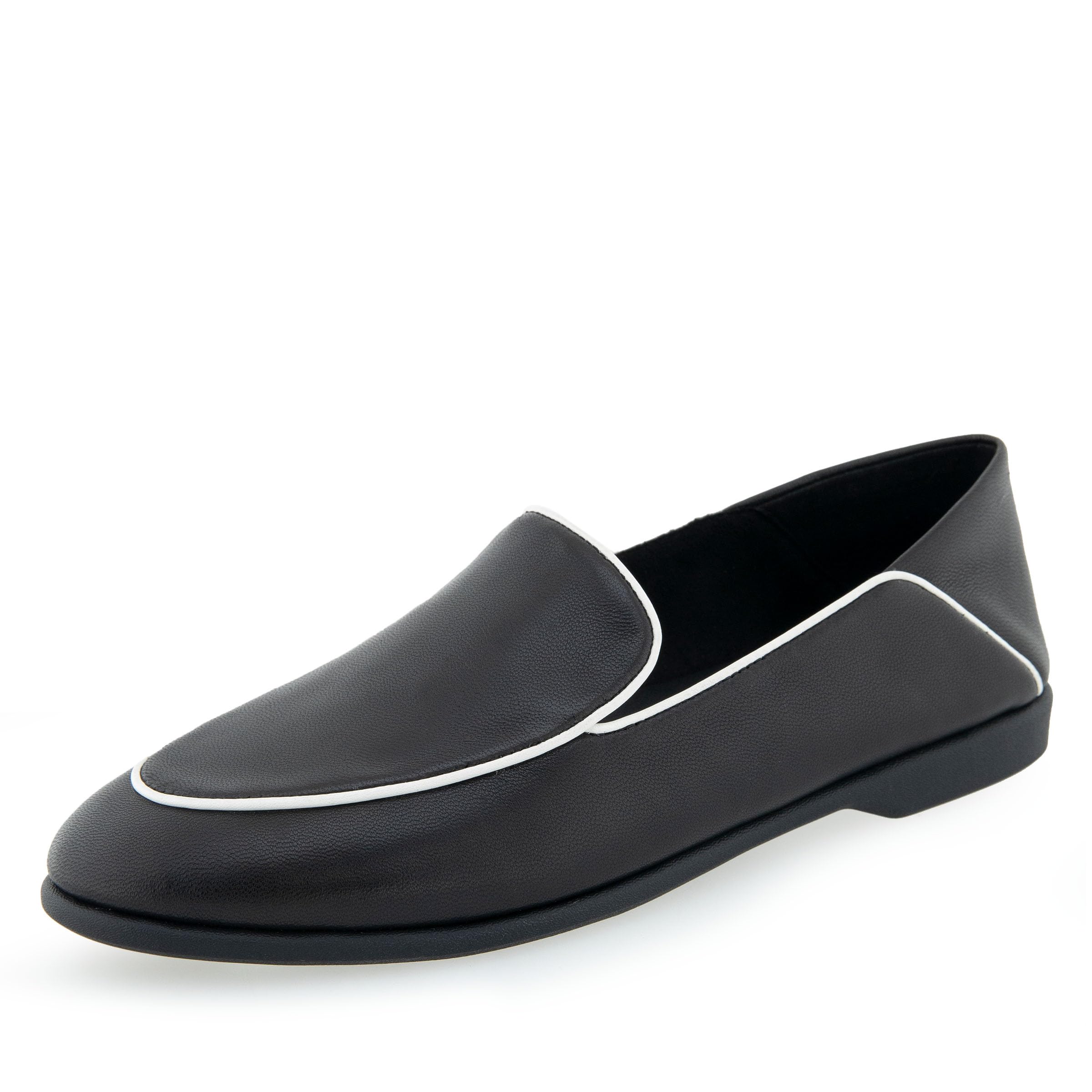 Aerosoles Women’s Bay Loafer Flat, Black Leather, 10