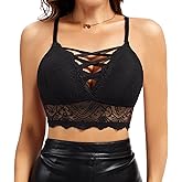 Ellareese Lace Bralettes for Women with Support Wireless Bras Non Padded Sexy Crop Top
