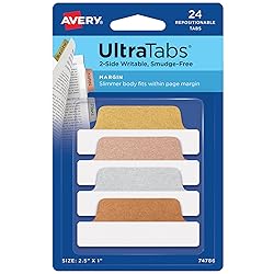 Avery Margin Ultra Tabs, 2.5" x 1", 2-Side