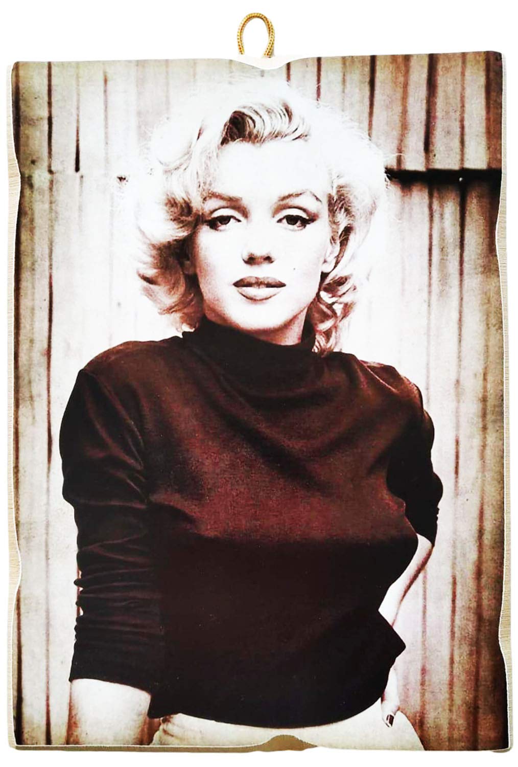 KUSTOM ART Picture Vintage Style Marilyn Monroe Collectible Wood Print