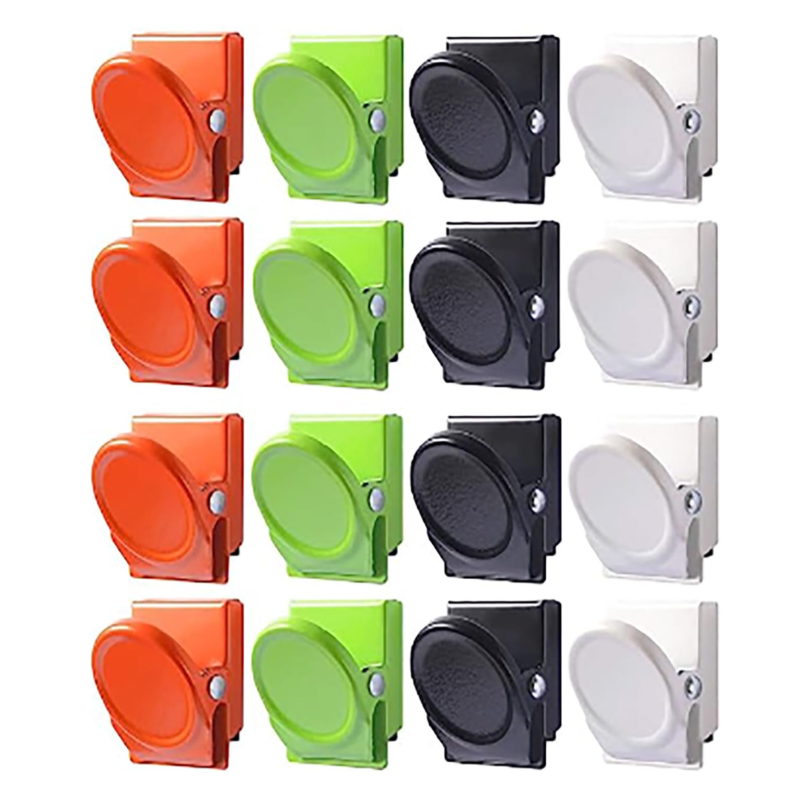 Fridge Magnetic Clips, Multi Colour Magnetic Metal Clips,Strong Whiteboard Magnets Coloured Magnet Clips Scratch-Resistant for Home Office School（16pcs）