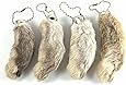 Dangerous Threads Rabbit Rabbits Foot Keychain White / Natural 4 Pcs