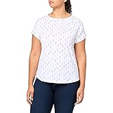 MULTIPLES Womens Cuffed Short Sleeve Dolman Faux Button Back High-Low Top