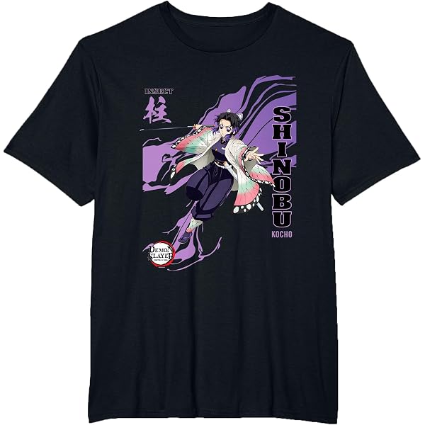 T-shirt Anime Demon Slayer Shinobu Kocho - Toutes Tailles - Coton Jersey - Neuf Avec étiquettes