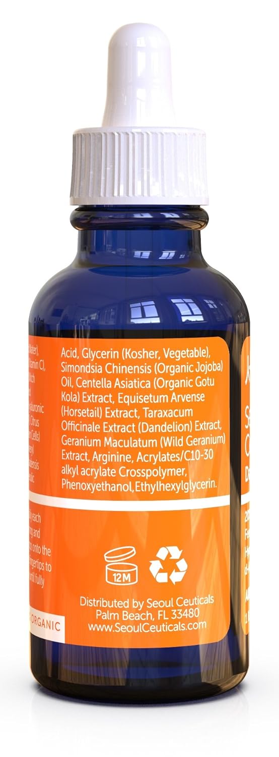 Korean Skin Care K Beauty - 20% Vitamin C Hyaluronic Acid Serum + CE Ferulic Acid Provides Potent Anti Aging, Anti Wrinkle Korean Beauty 1oz: Beauty
