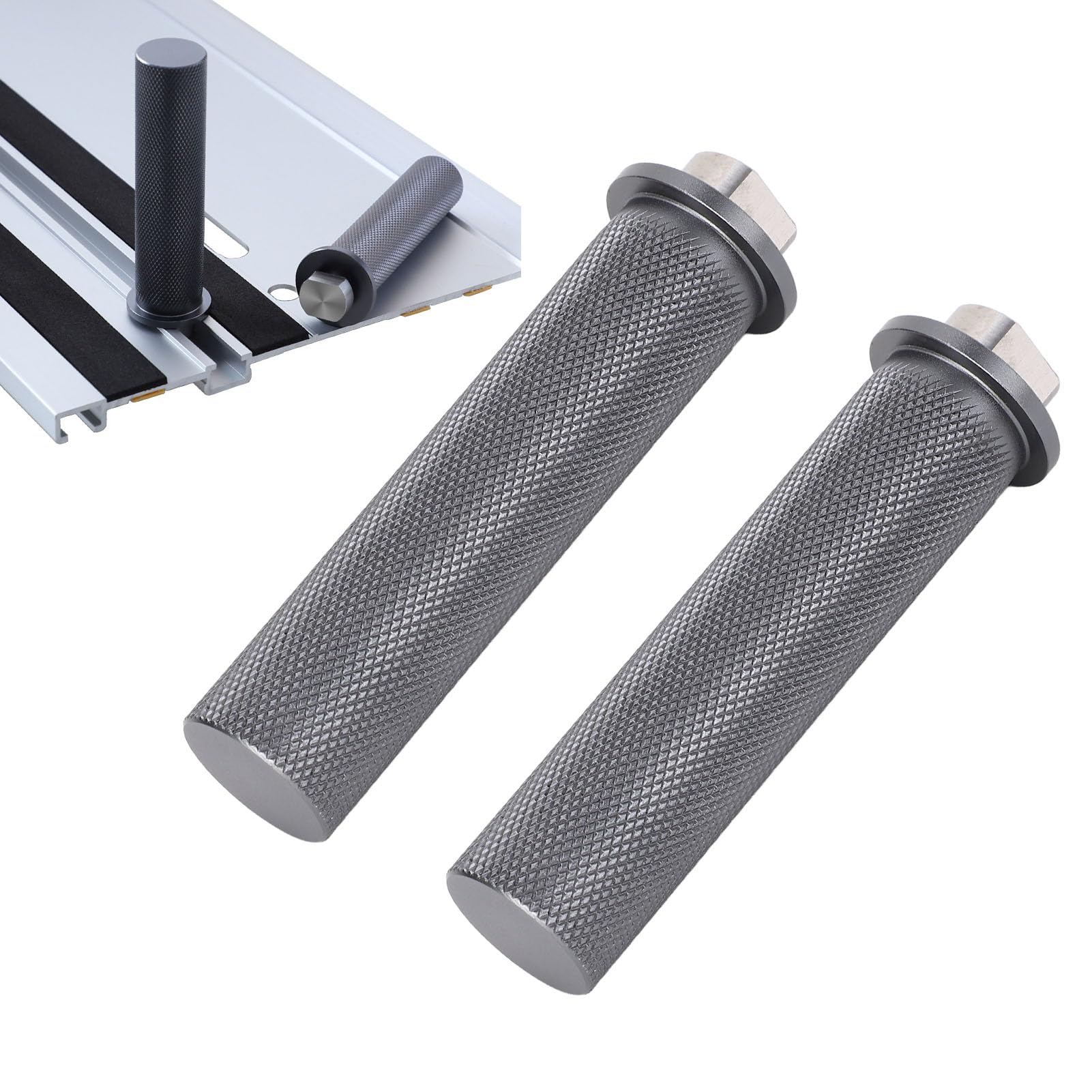 2PCS 20mm Bench Dogs, Aluminum Alloy Workbench Dogs Stops for MFT Tables, Woodworking & DIY Projects, Guide Rail Sliding Slot Stop, Woodworking Table Hole Clamp Stops 20mm 0.79in