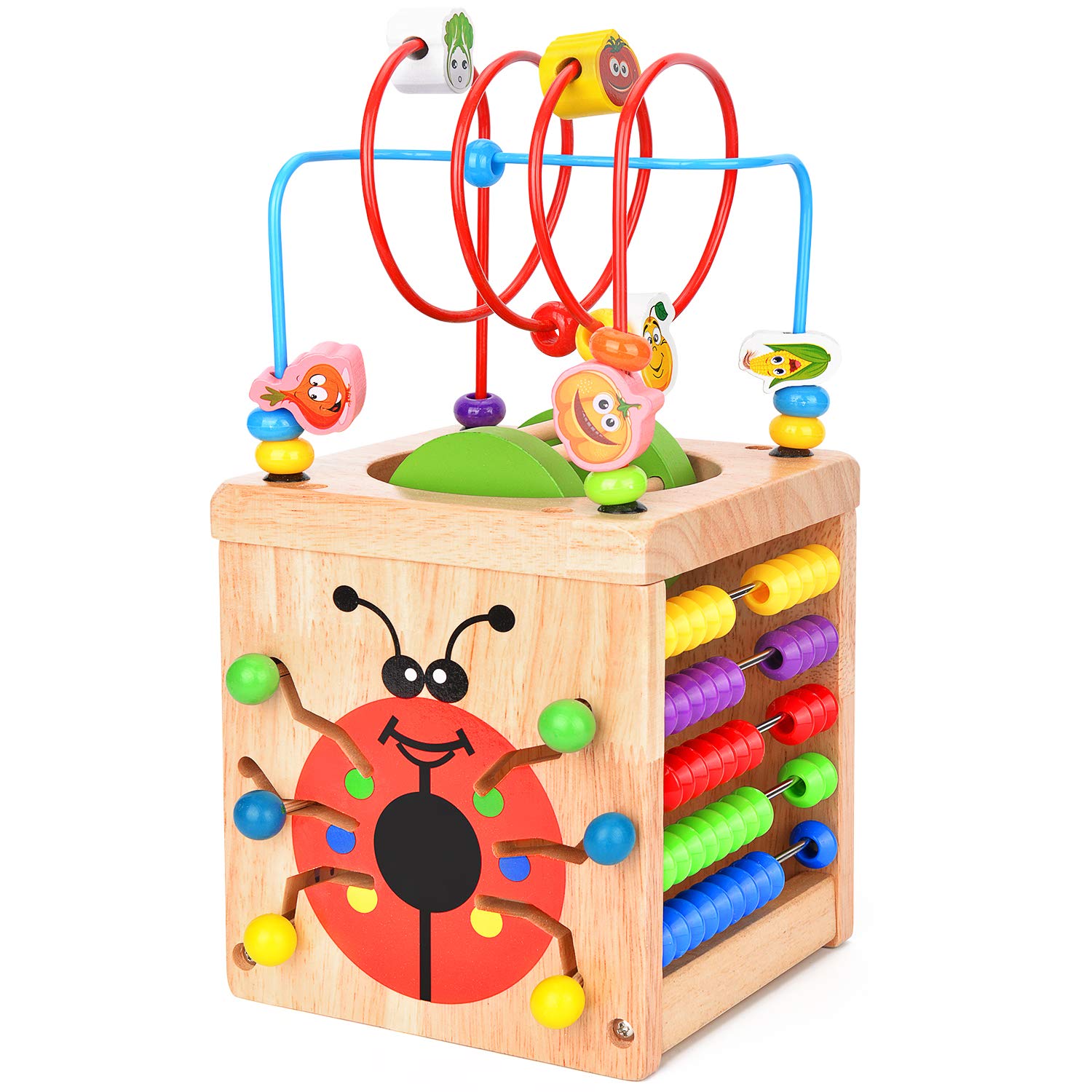 wooden cube activity centre