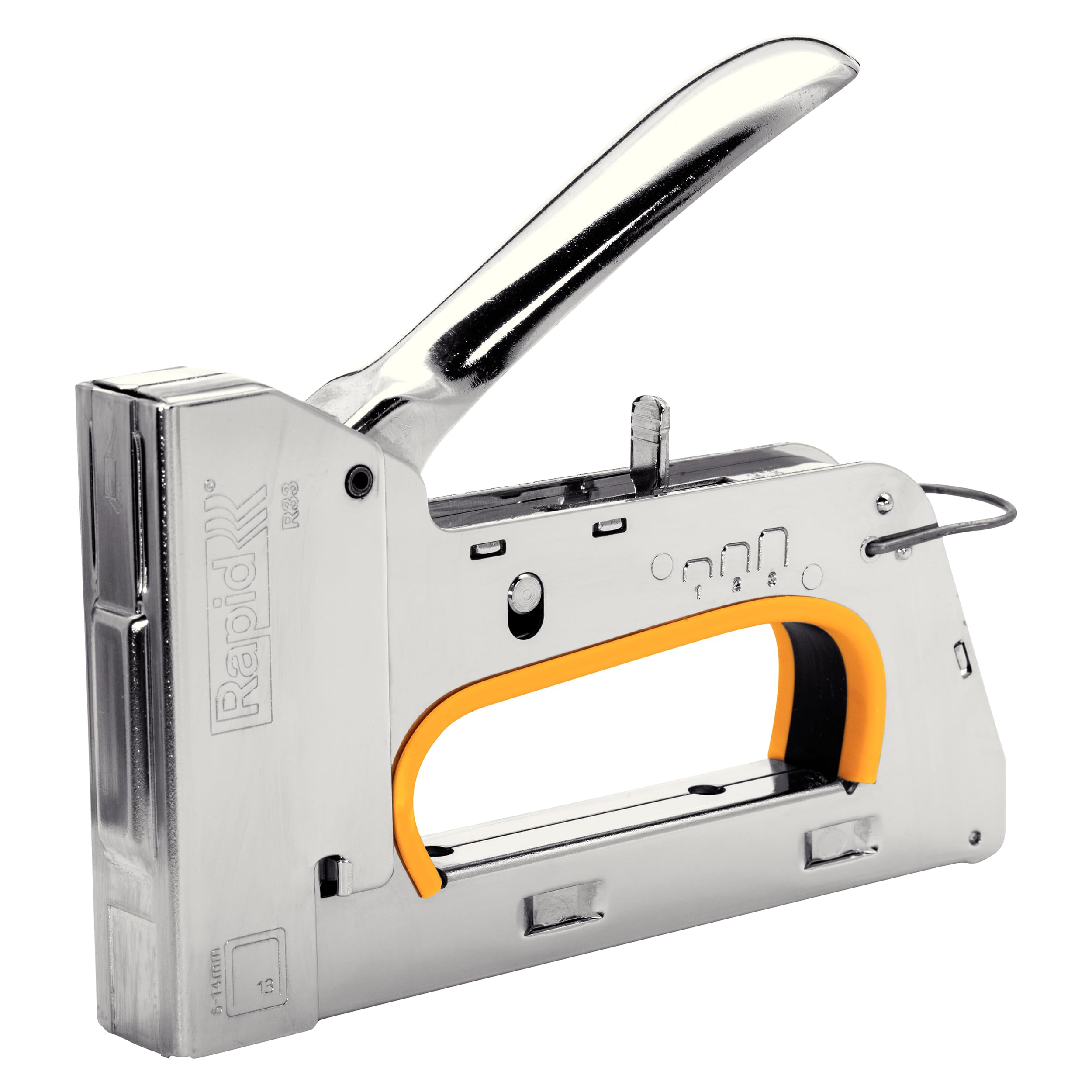 Rapid Staple Gun for Sensitive Materials, All-Steel Body, Pro, R33, 20510650, Silver