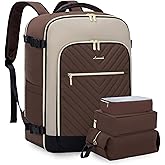 LOVEVOOK Large Travel Backpack for Women, TSA Carry on Backpack for Airplanes, 40L Personal Item Travel Bag for Women fits 17" Laptop,Waterproof Carry on Bag Airplane Approved with 3 Packing Cubes