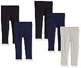 Amazon Essentials Toddler Girls' Leggings, Pack of
