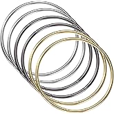 uxcell 6Pcs Metal Purse Handle, Round Handbag Ring Buckle Bag Handle Replacement for DIY Handmade Woven Bag Luggage Hardware Accessories, Gold/Gunmetal/Silver