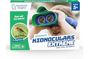 Educational Insights GeoSafari Jr. Kidnoculars Extreme, Kids Binoculars With Audio, Perfect Outdoor Toy For Ages 5+