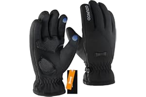 GOUNOD Winter Gloves for Women Men, Thermal Insulated Waterproof Windproof Cold Weather Gloves, Touch Screen, Non-Slip, Shock