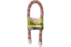Living World 81382 Multi-Coloured Cotton Perch, 30mm Dia X 90cm