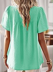 Falechay Plus Size Tops for Women Casual Summer Pom